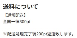 発送に必要なポイントはVIPを利用して購入する