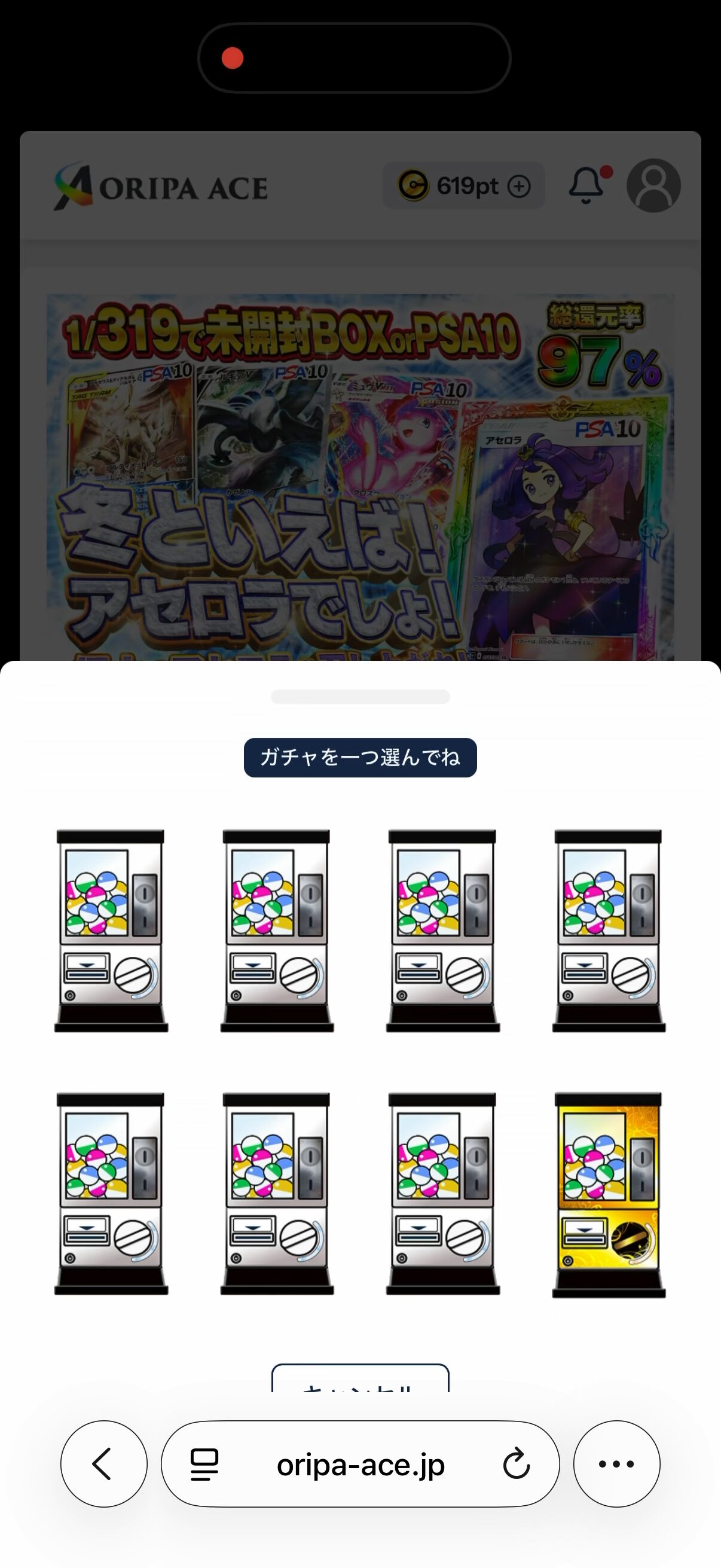 オリパエース課金してみた