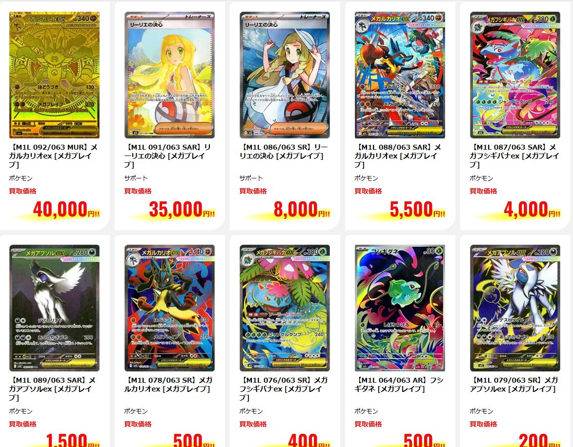 公式サイトに買取価格を公開していて安心